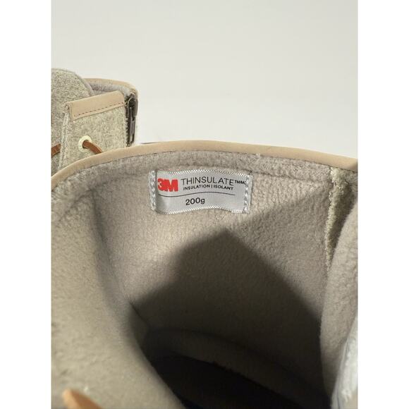 Sperry Saltwater Emboss Wool Duck Boots Women Size 12 Cream Waterproof Insulated - Picture 8 of 8